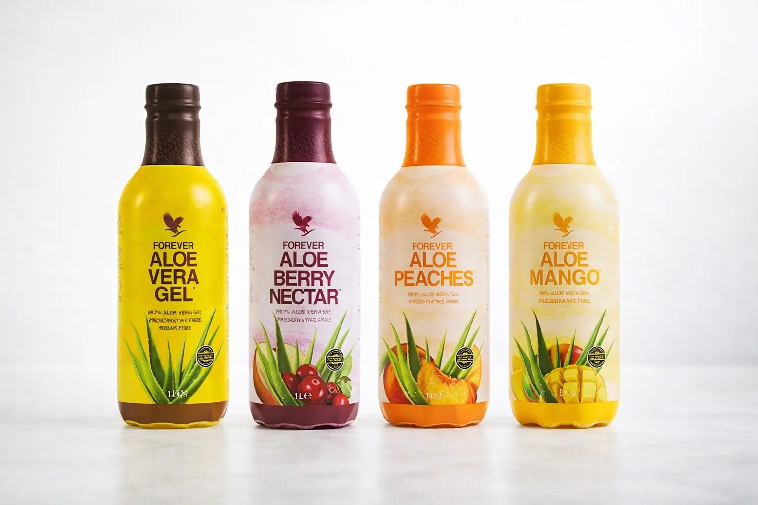 Vier Forever-Aloe-Varianten in der Mix-Packung