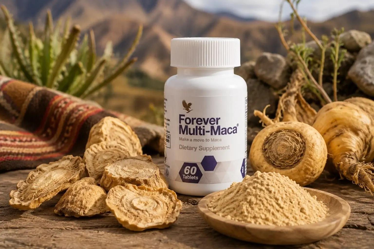 Forever Multi-Maca: Maca und weitere pflanzliche Zutaten in Tablettenform