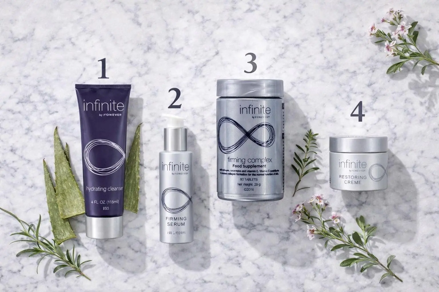 Infinite Firming Complex in einer Produktaufnahme und einer Alltagsszene